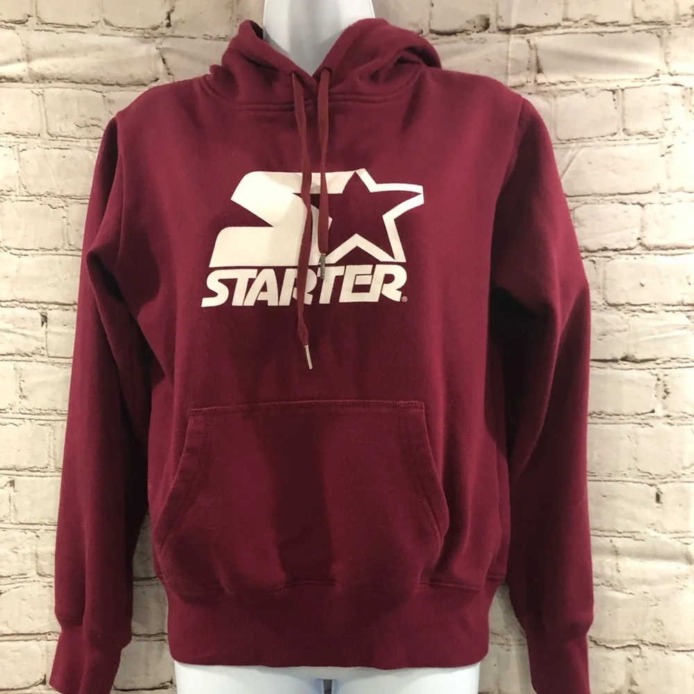 🎉HP x 2🎉❤️‍🔥Starter Hoodie Sweatshirt-Burgundy- Measurements in Photos❤️‍🔥 - Picture 4 of 13